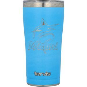 Miami Marlins Tervis Blue Stainless Steel Tumbler with Slider Lid 20oz.